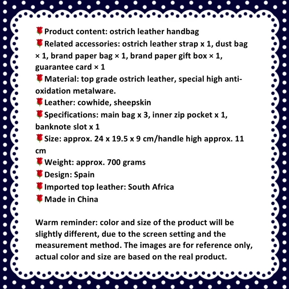 Pre-order D'MOM elegant ostrich  handmade bag! - Picture 8 of 8